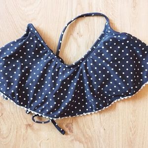 Polka dotted bikini top